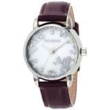 Morgan M923VSS Stainless Steel Thick Case Violet Leather Floral Dial 