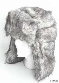 New Mens Womans Chapka Eskimo Hat Full Faux Fur Shell Winter BROWN 