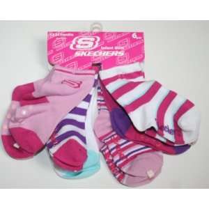 Skechers Kids Infant Girls 6 Pack Socks   Size 12 24 Months   Multi 