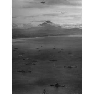  Allied Fleet Entering the Tokyo Bay with Mount Fuji in the 