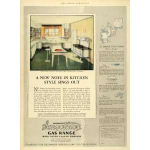  1926 Ad Smoothtop Gas Range Vulcan Burners Kitchen 