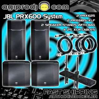 JBL PRX625 PRX618S XLF Complete PA System FREE EXTRAS  