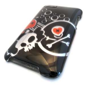  Apple iPOD TOUCH ITOUCH BLACK HEART CROSS EMO SKULL 3D 