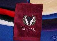 Bowling Towel   Embroidered, PERSONALIZED FREE  