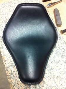   Leather Solo Motorcycle Seat Sportster Harley Chopper Bobber SnBlk