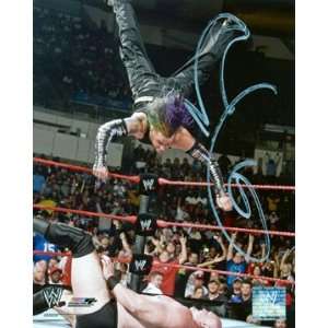  WWE TNA Jeff Hardy Jumping onto Gene Snitsky Autographed 8 