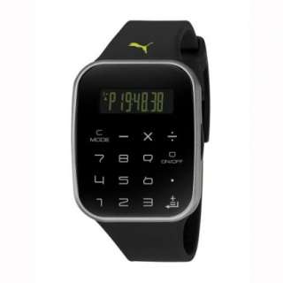 PUMA Unisex PU910531002 Calculus Silver and Black Digital Watch 