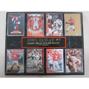  Denver Broncos John Elway 8 Card Plaque