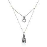 sorrelli salt water silver tone crystal teardrop pendant necklace $ 