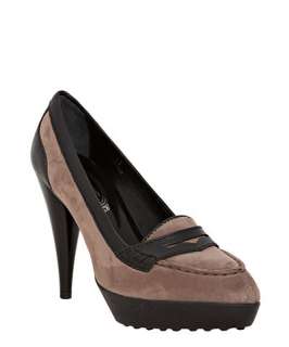 Tods dove grey suede Fashion moccasin pumps