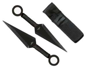 Set of 2 BlackThrowing Knives Kunai Naruto Ninja 7.9   