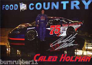   HOLMAN SIGNED FOOD COUNTRY #75 USAR PRO CUP SERIES POSTCARD  