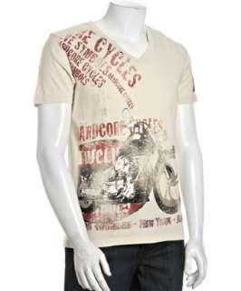 Twelve Symbols beige cotton Motorcycle graphic t shirt   up 