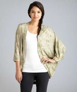 Gypsy 05 olive crystal wash burnout dolman cardigan