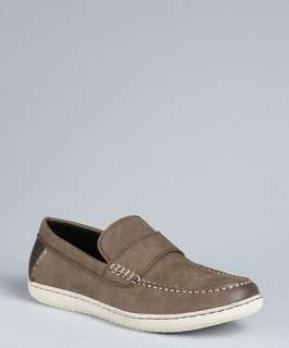 Kenneth Cole Reaction taupe fabric Back Slip driving loafers