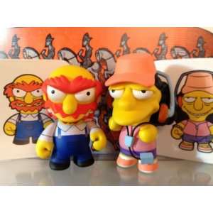  Simpsons Series 2 Kidrobot Otto & Willie Set 2 W/Boxes 