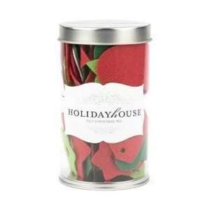  Felt Shapes in Canister   Holidayhouse   Christmas Red