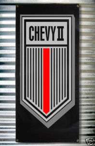 66 67 Nova Chevy II emblem custom 18x36 banner sign  