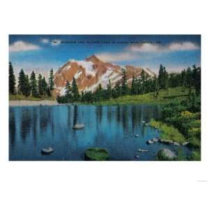   Lake, WA   Mt. Shuksan, WA Premium Poster Print, 24x32