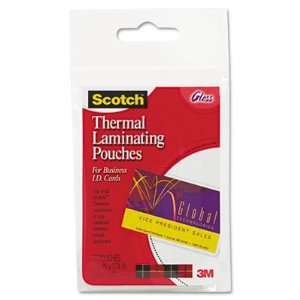   card size thermal laminating pouches, 5 mil, 3 3/4 x 2 3/8, 20/pack