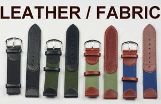   fabric mix watch straps 18mm 20mm black green brown mens nylon DESIGN