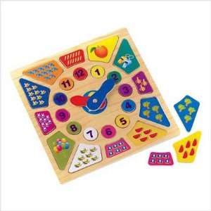  Wooden Clock and Numbers Puzzle 38927 