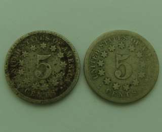 have for sale a 1868 & 1869 US 5 Cent Shield Nickel Coins which have 