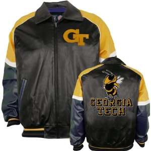   Tech Yellow Jackets Varsity Faux Leather Jacket