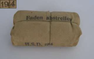 WWI 1914 ORIGINAL GERMAN FIRST AID BANDAGE PACK   MINT  