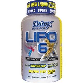 Nutrex Research Lipo 6X, 120 Capsules, Bottle by Nutrex