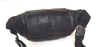 Leather Fanny Pack Waist Bag Adjustable 6 Pockets Adjustable strap up 