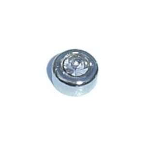  April Round Birthstone Floating Charm for Heart Lockets Jewelry