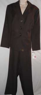 Suit Studio Suit Pant Blazer 18W Brown 18 Wide NWT $200  