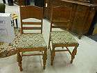 Pair of Depression era side chairs with upholstered sea