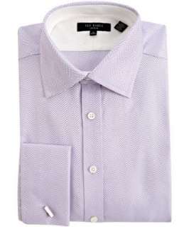 Ted Baker violet sateen Herring french cuff dress shirt   up 