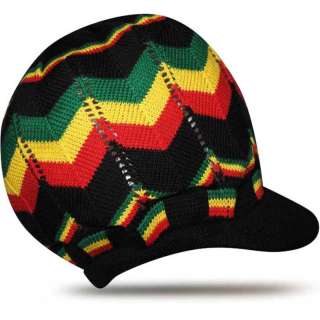 Rasta Hat Peak Sloucy Crown Marley Reggae Jamaica L/XL  