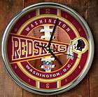 Washington Redskins NFL 12 Round Chrome Wall Clock  