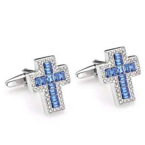 Outstanding Endless Cross Mens Cufflinks Faith Stainless Steel Cubic 