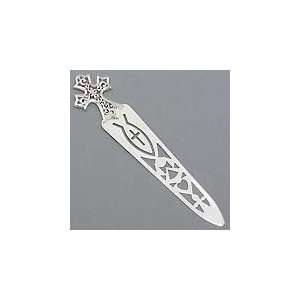 Metal Bookmark, Religious   Inspirational, Silver, Cross, Size  1 