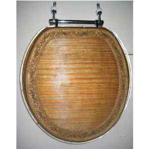  Pinstripes Gold Toilet Seat