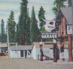 Canon Street West Yellowstone Montana. Card shows Petersons, tavern 