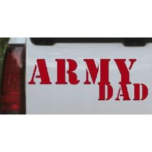Red 16in X 5.6in    Army Dad Military Car Window Wall Laptop Decal 