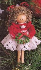 Clothespin Christmas Doll Crochet Pattern  