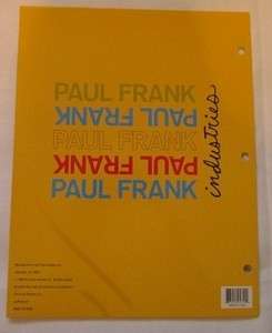 Paul Frank 3 Ring Pocket Folder Portfolio Set of 4 New  