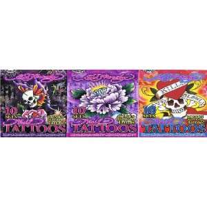    Ed Hardy Finger Nail Temporary Tattoos