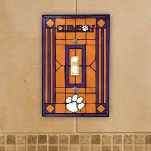  Clemson Tigers NCAA Art Glass Switch Plate Sports 