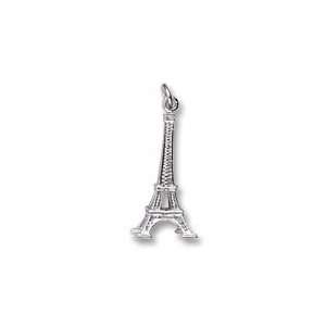  Eiffel Tower Charm in White Gold Jewelry