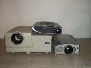 Lot Of 3 Home Theater Office Projectors InFocus LP500 Panasonic Hughes 