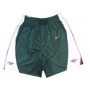  Nike Miami Hurricanes Green Replica Basketball Shorts 