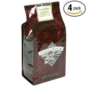   Coffee, Tanzanian Peaberry, Ground, 12 Ounce Valve Bag, (Pack of 4